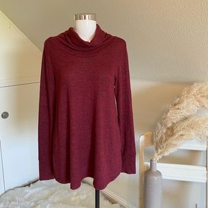 Burgundy Maroon Red Turtle Neck Sweater size Small